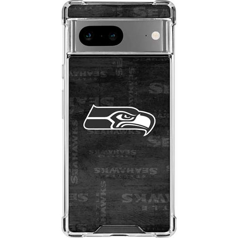 NFL Seattle Seahawks Black & White Google Pixel 7a Clear Case